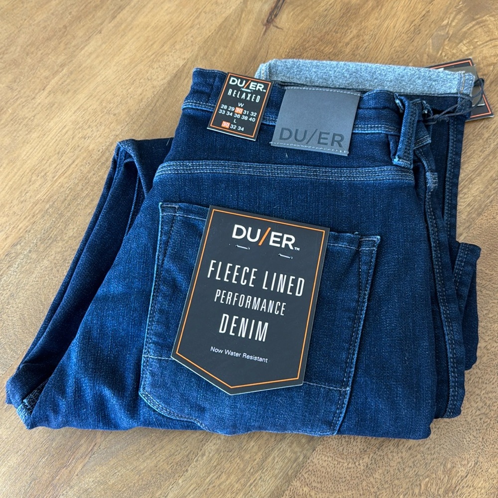 DUER Fleece Lined Denim